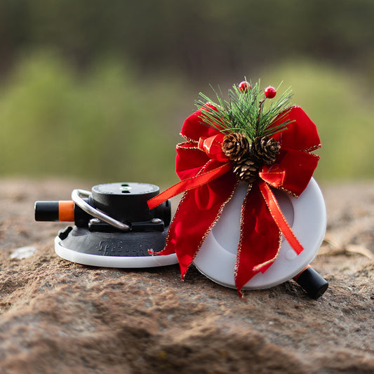 A pair of SeaSuckers, decorated with a holiday ribbon